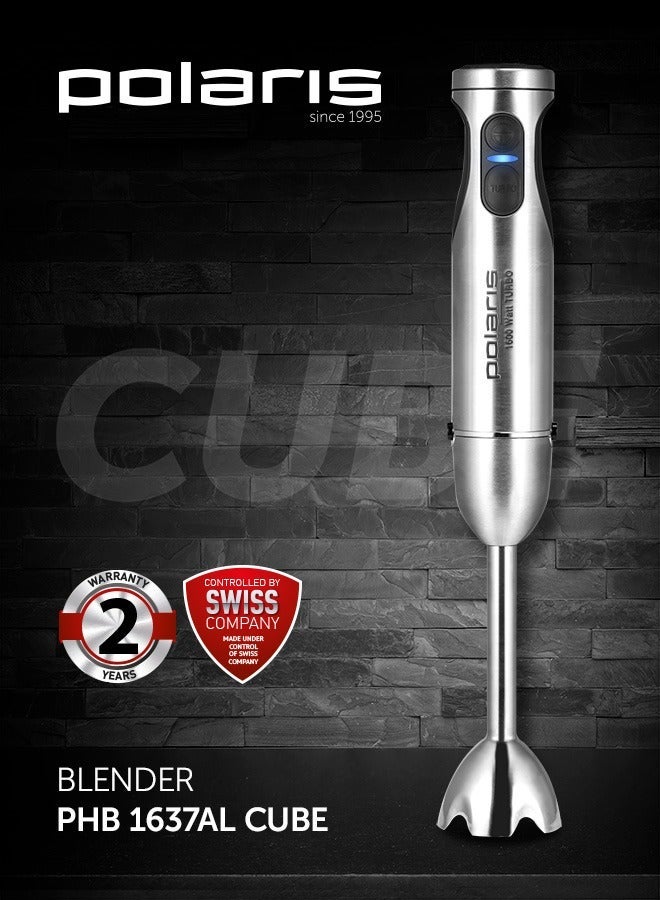 Polaris PHB 1637AL CUBE Hand Blender | 1000W 11-in-1 | Cube Cutter, Mixer, Chopper, Whisk, Masher, Milk Frother | 30 Speeds | LCD Display | 4 Pro TITAN Blades | 0.5L & 2L Choppers | 0.6L Cup | PROtect - Image 3
